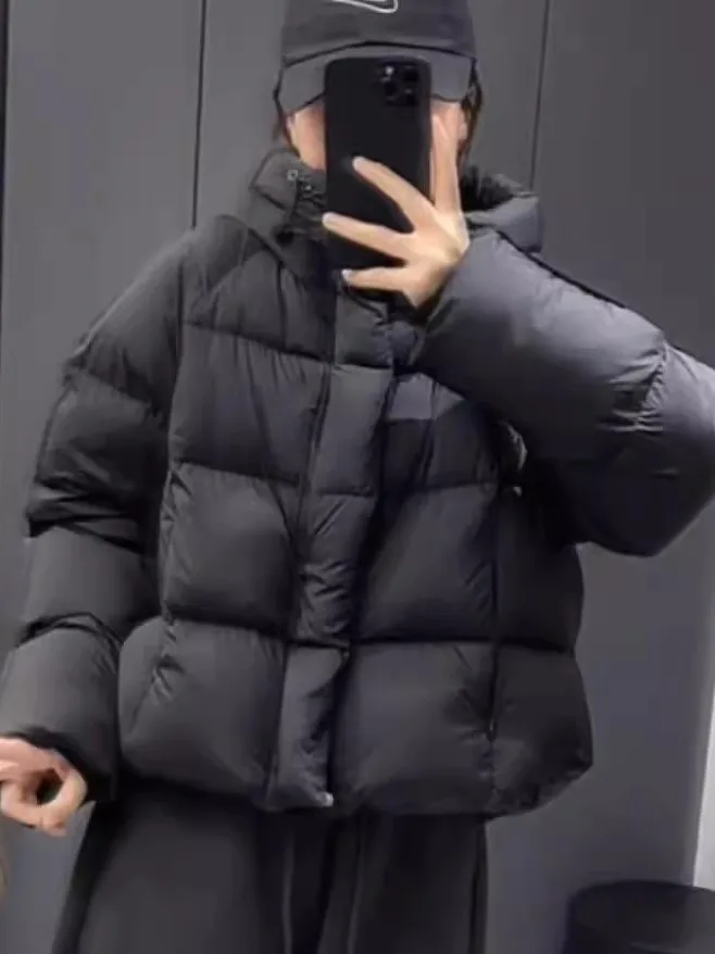 

Женская короткая пуховая куртка свободного кроя с капюшоном, утепленная, в стиле «хлебный пуховик», теплая, для города, повседневная, для активного отдыха, путешествий и поездок на работу