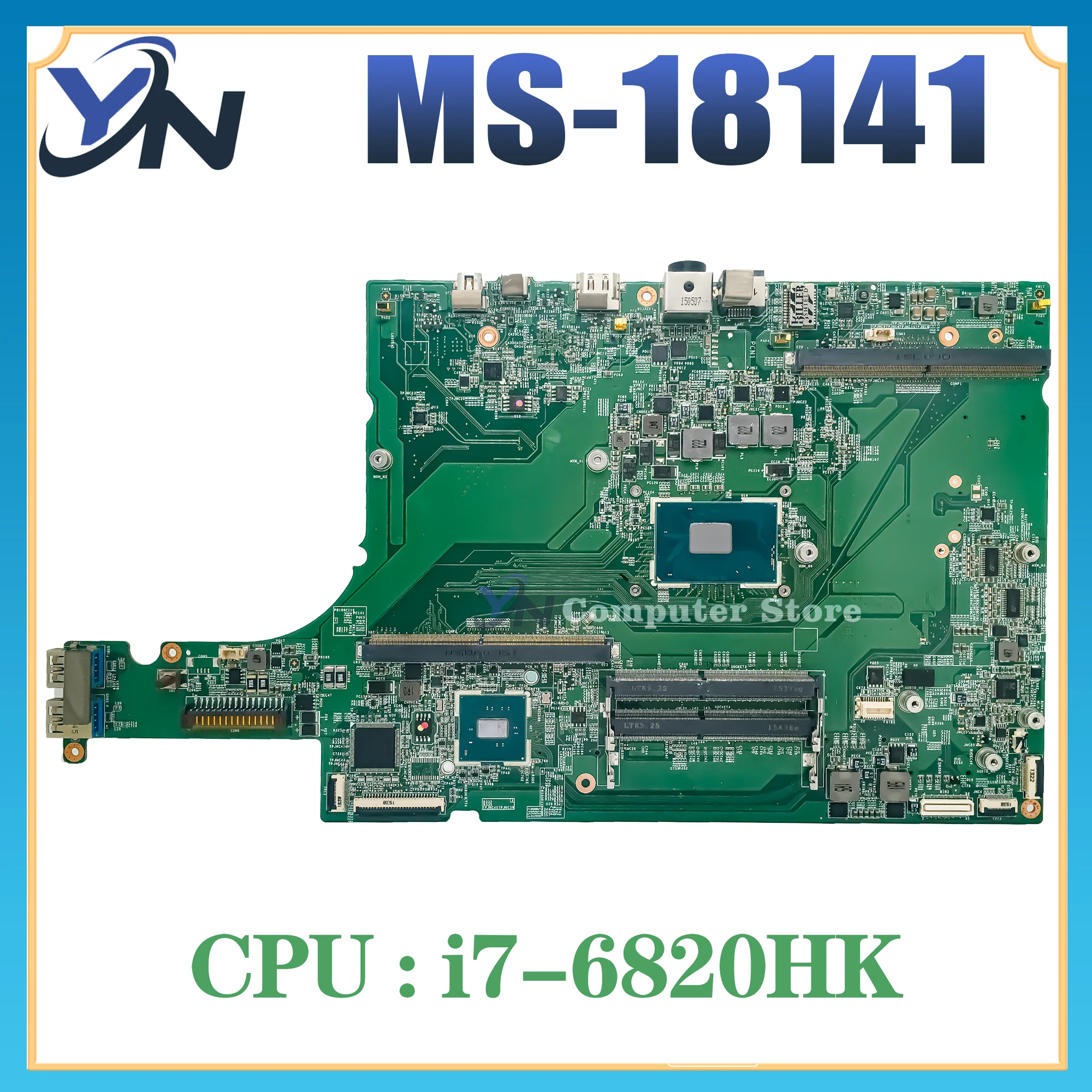 

MS-18141 Laptop Motherboard For MSI MS-1814 GT80 GT82 GT80S 6QF TITAN SLI 29TH I7-6820HK Mainboard 100% Test OK