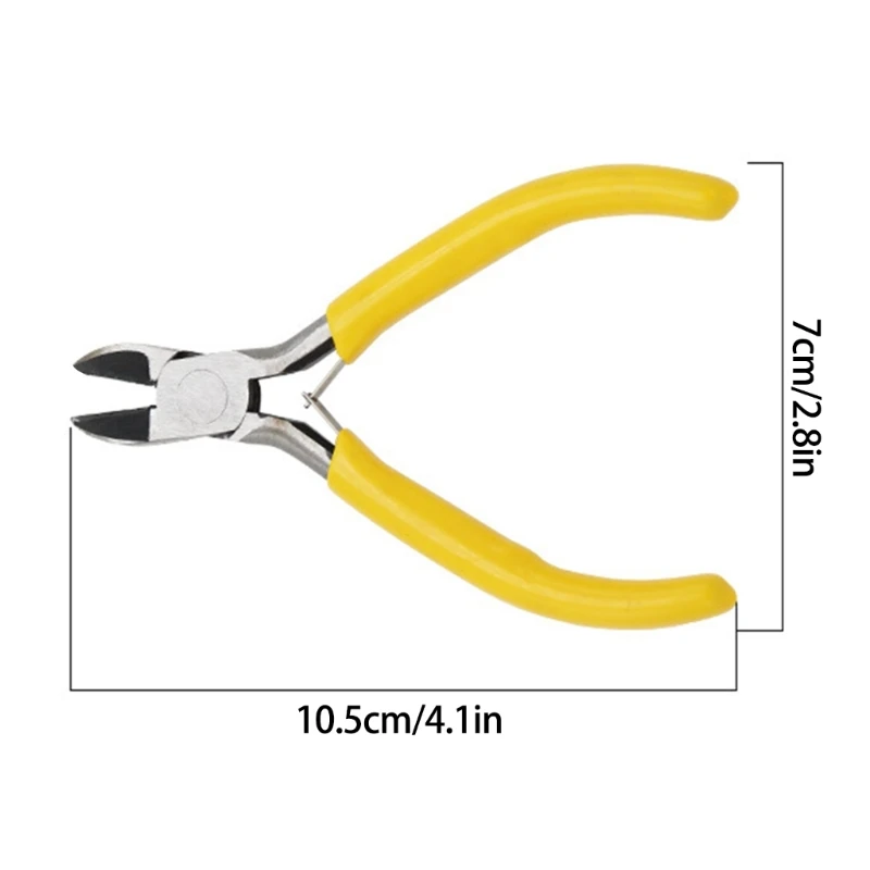 10pcs Steel Round Nose Pliers with Comfortable Handle Jewellery Pliers with Ergonomic Diagonal Pliers for DIY Projects
