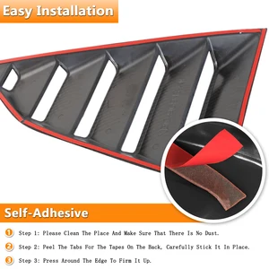 Car Blind Vent Vent Tric, Scoop Lob, Dekorationsaufkleber, Camarlet Camaro 2017-2023, Außenzubehör, Schwarz, Schwarz 8 Hauptverkäufe Camaro Louver - №5