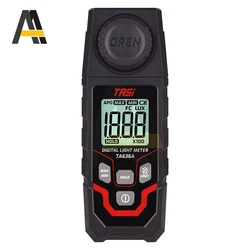 TA636A Luxometer Professional Lux Meter Handheld Light Meter 0.1~200000LUX/0.01~20000FC High Accuracy Illuminometer Photometer