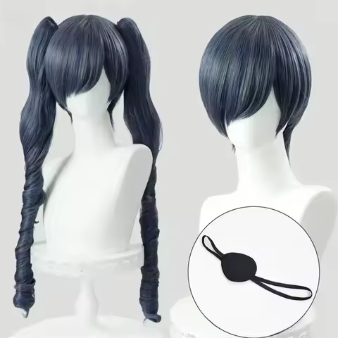 Anime Wigs Cosplay Ciel Phantomhive Cosplay Wig Blue Grey Wig Halloween Party Women Men Heat Resistant Synthetic Wigs