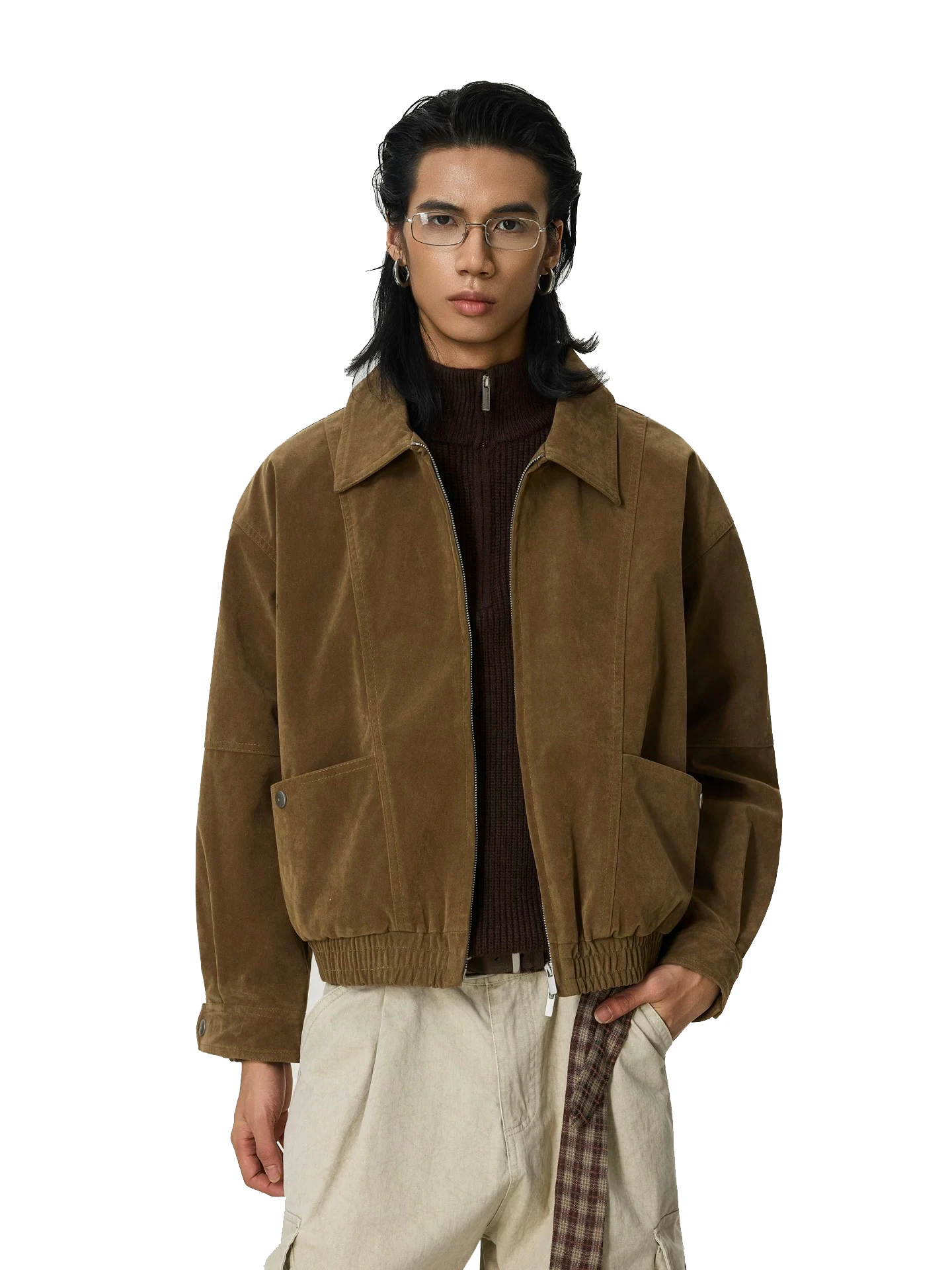 

Мужская повседневная однотонная верхняя одежда в американском стиле в стиле ретро с откидным воротником и большими цветами для мужчин и женщин