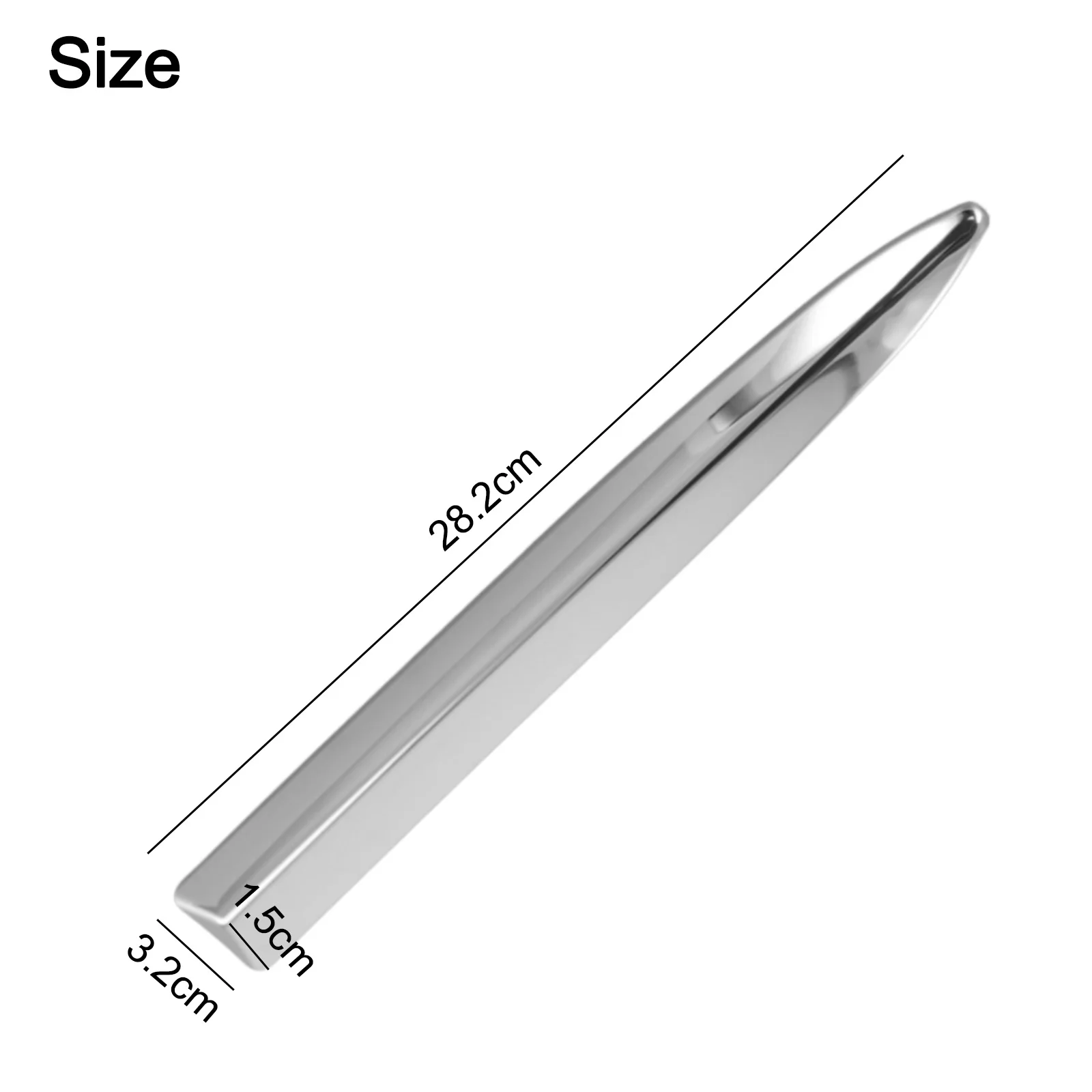 Chrome Front Bumper Upper Grill Moulding Trim for Fiat For 500 2007 2015 Plastic Construction for Long Lasting Use