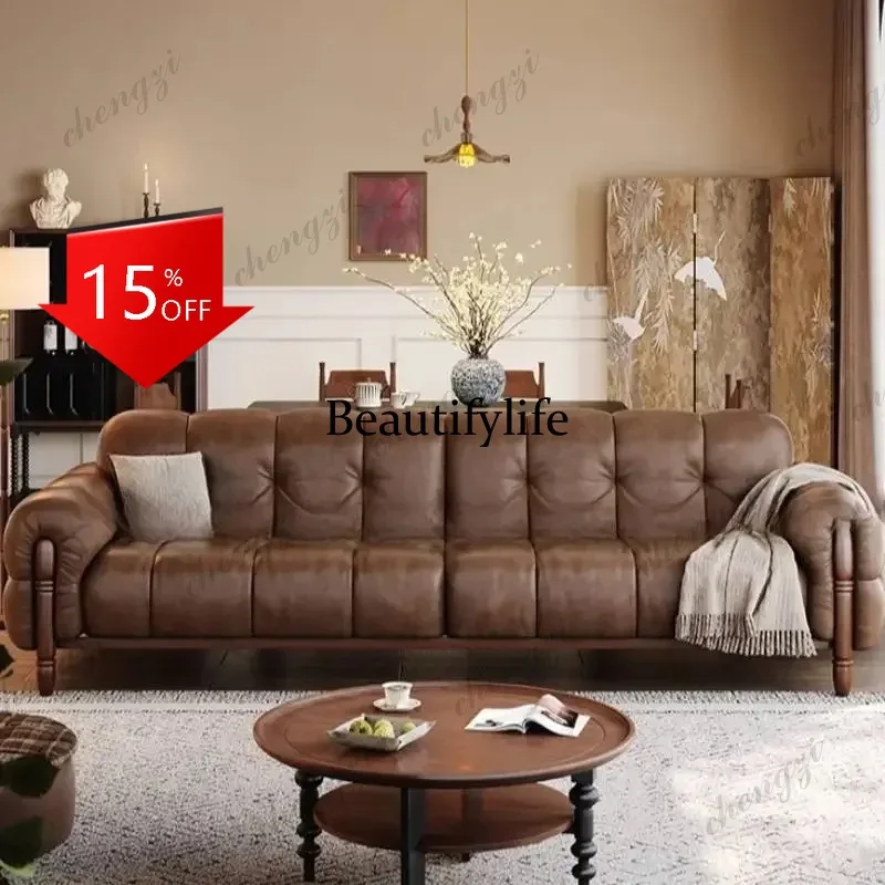 R134 Brown Leather Living Room Sofas Vintage Cheap Bubble Dark Living Room Sofas Floor Japanese Woonkamerbanken Furniture Home