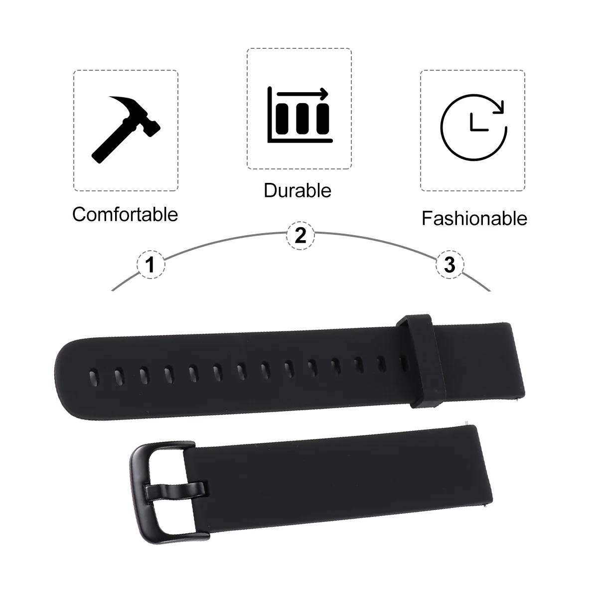 20 Mm Huamiamazfit Bipamazfitlite Strap Non-breaking Watch Band Water for Smart Number Wrist Silica Gel