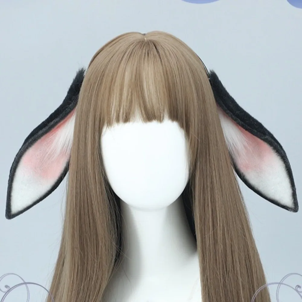 Fashion Animal Rabbit Ears Hair Hoop Faux Fur Soft Bunny Ears Headband Hair Accessories Comfortable Plush Headwear Festivals
