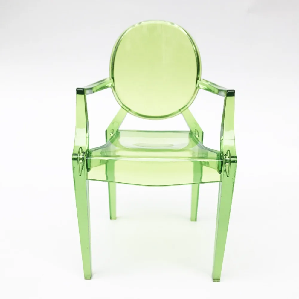 Móveis em miniatura cadeira de braço simulado modelo de cena minimalista casa de bonecas cadeira de lazer plástico multicolorido