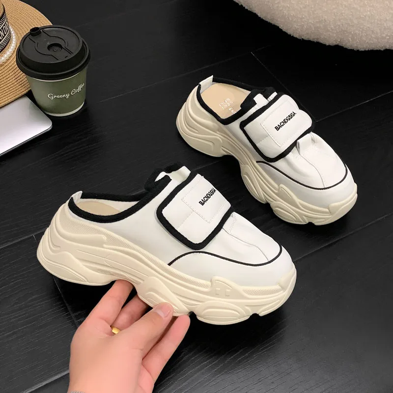 

Нишевые брендовые туфли-лодочки высокого качества с оригинальным дизайном в уличном спортивном стиле для женщин, белые, розовые повседневные туфли без шнуровки, увеличивающие рост