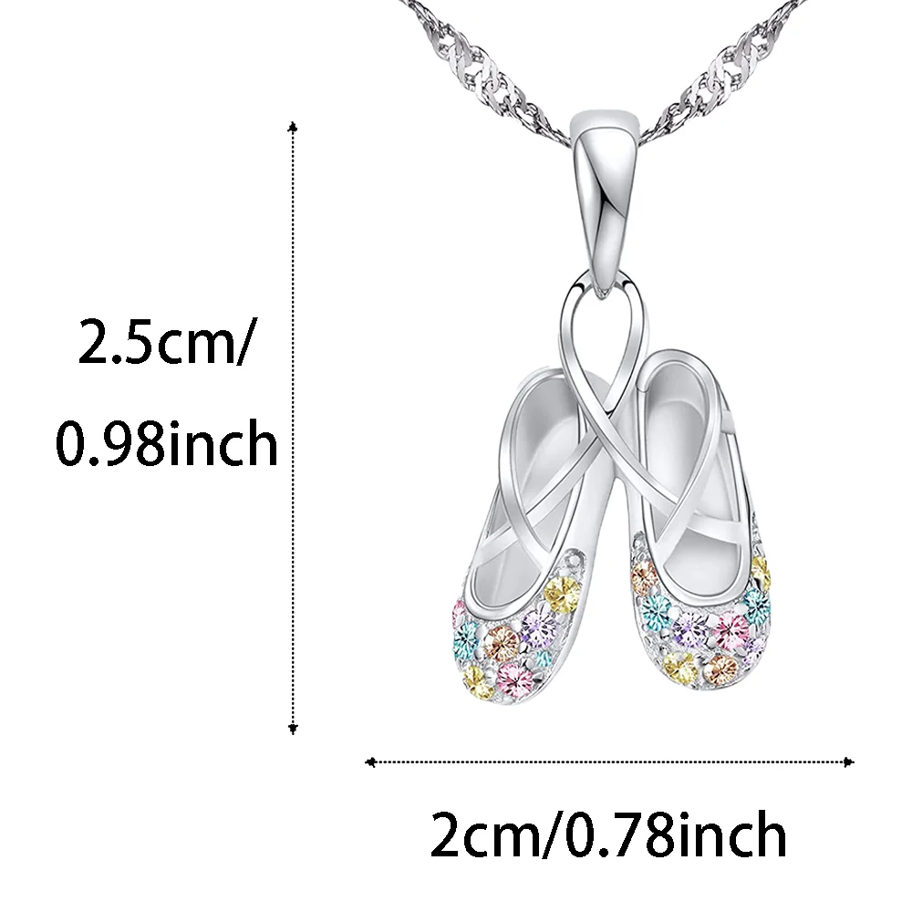 Exquisite Fashion Diamond Ballerina Pendant Necklace Perfect Birthday Gift for Girls Ladies for Christmas Holiday Party