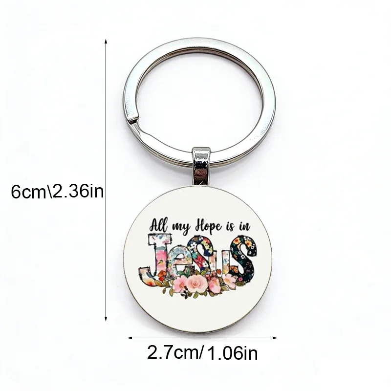 Hot selling flower letter element pattern alloy keychain neutral universal pendant