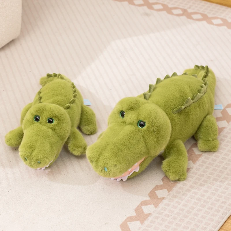 

65-80cm Simulation Crocodile Plush Toys Lifelike Stuffed Animals Fluffly Big Mouth Crocodile Doll Soft KidsToys Girls Gift Decor