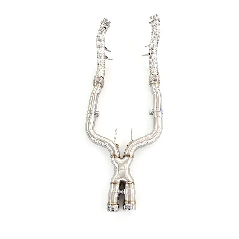 Tuning No Cat Downpipe Exhaust for  S65  V12 6.0 2007-2019 Stainless Steel Supersport X Pipe DownPipe Exhaust