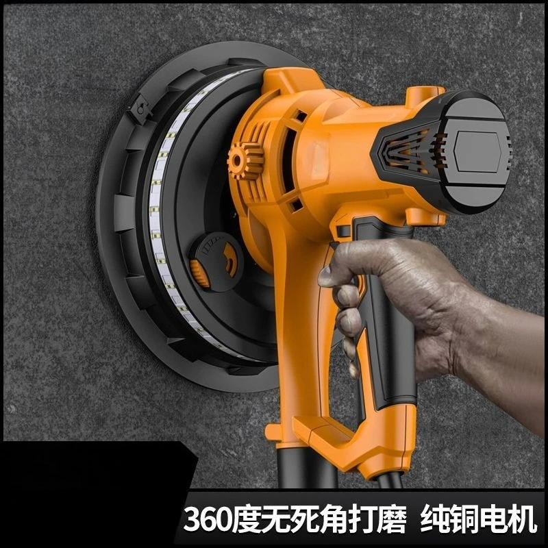 Multifunctional Dust-free Electric Wall Grinder Short Handle Ultra-light Handheld Sandpaper Machine Wall Surface Grinding