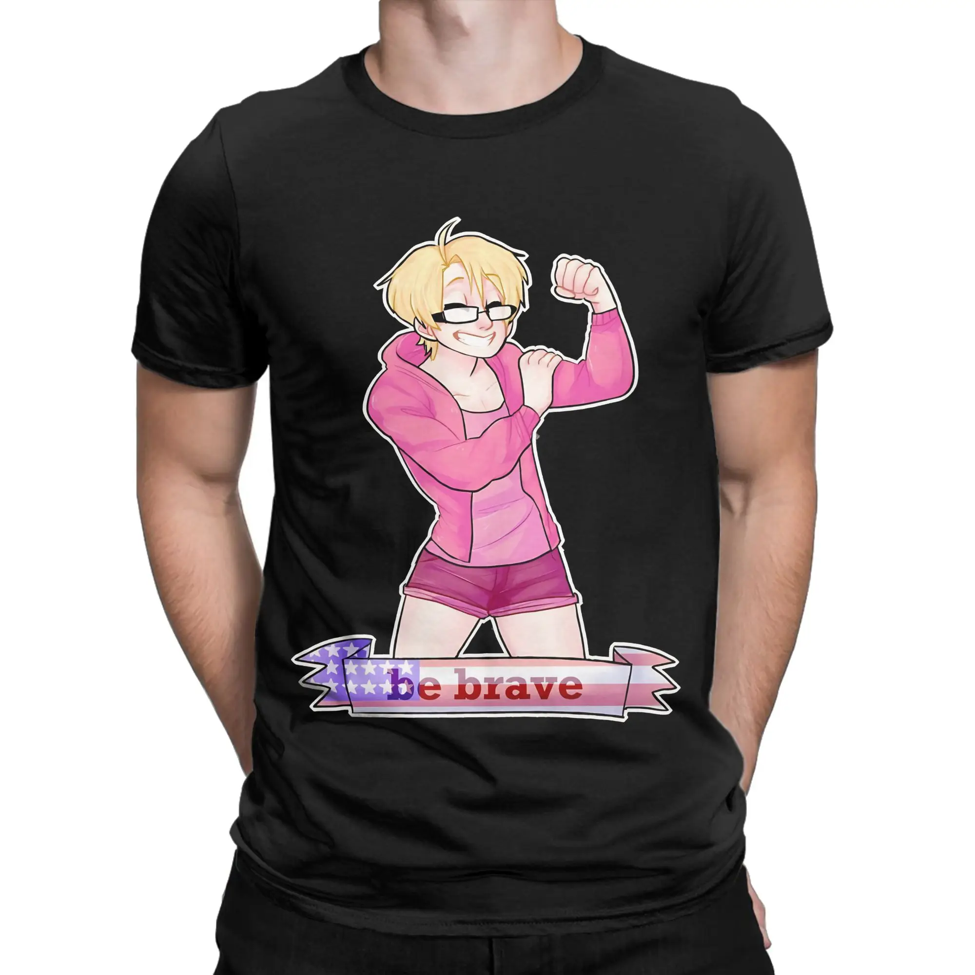 Men's T Shirt Reminder From Alfred  T-Shirts Trendy Cool Hetalia Beach Tees Y2K Retro 100 Cotton Clothes Gift Idea
