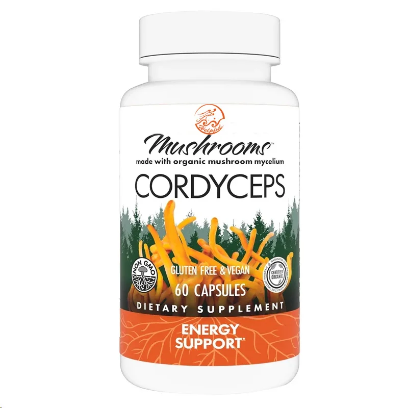 Cordyceps Capsules Immune & Energy Support Supplements Kidney Health Antioxidant 60 Capsules Vegetarian