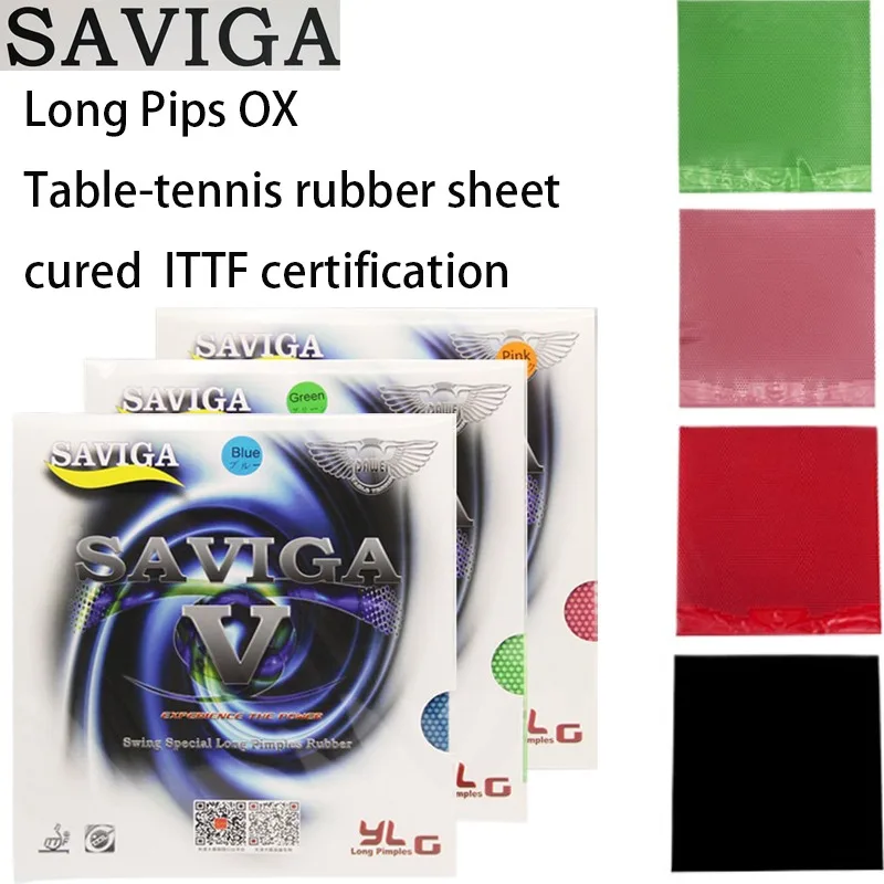 الملونة DAWEI SAVIGA V البثور الطويلة تنس الطاولة المطاط OX معالجة الوردي الأخضر الأزرق بينغ بونغ المطاط دون الإسفنج ITTF المعتمدة