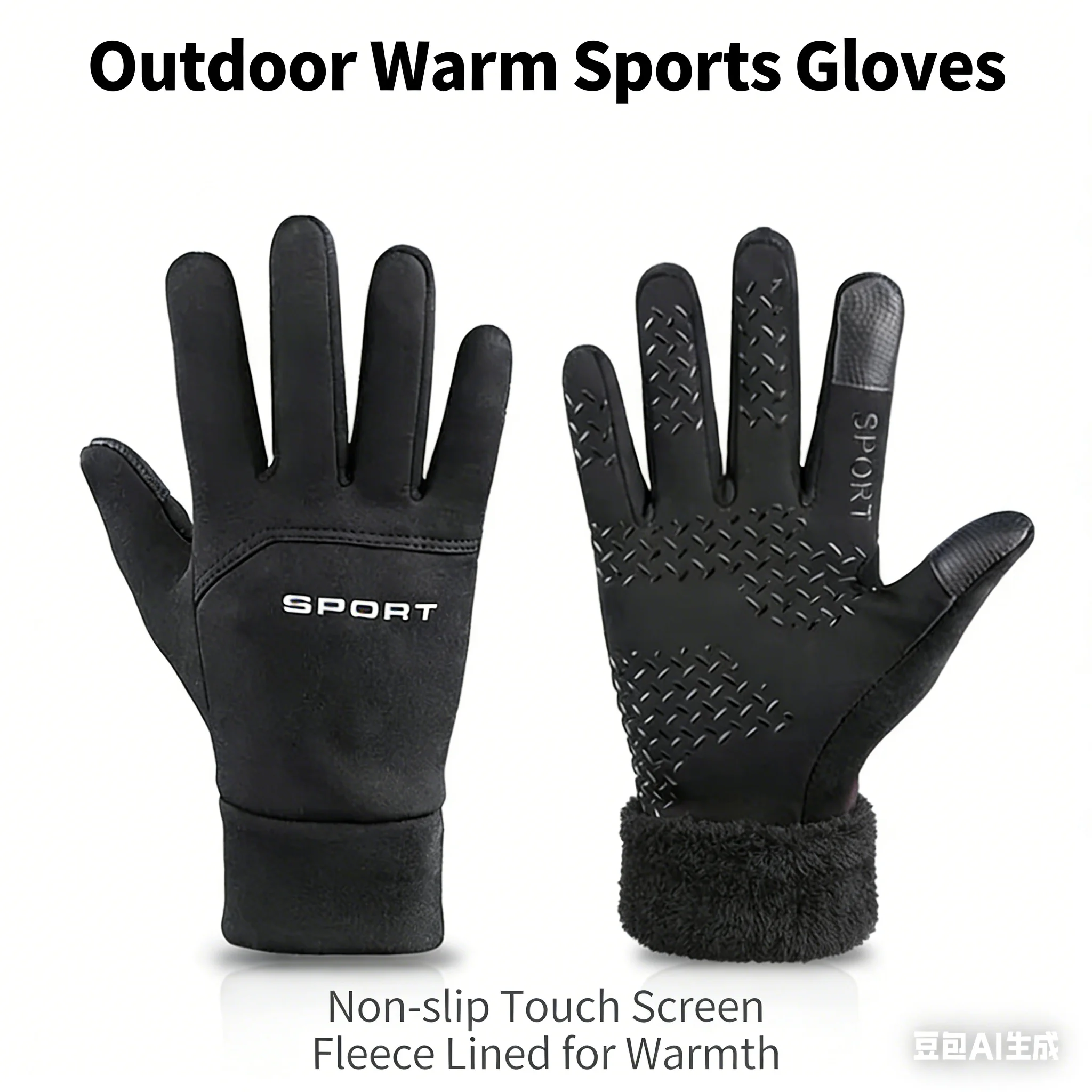 

Перчатки с сенсорным экраном, зимние теплые вязаные волшебные перчатки для мужчин и женщин, для занятий спортом на открытом воздухе, бега, фитнеса, тренажерного зала
