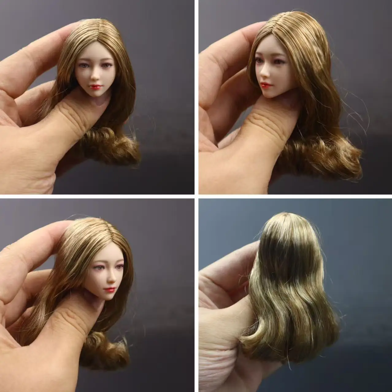 

1/6 парик из кукольных волос, длинные черные, коричневые, светлые синтетические волосы с магнитом, подходят для игрушечной головы I8, аксессуар «сделай сам»