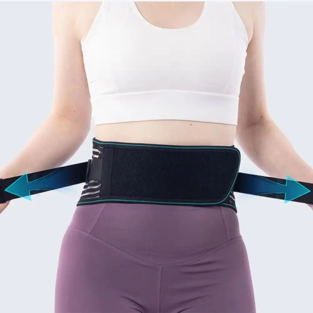 Verstellbare Rückenstütze mit 4 Stahlstreben, Atmungsaktiver Lendenwirbelstützgürtel, Kompressions-Stabilisierungs-Fitness-Taillenschutz – Detail 8