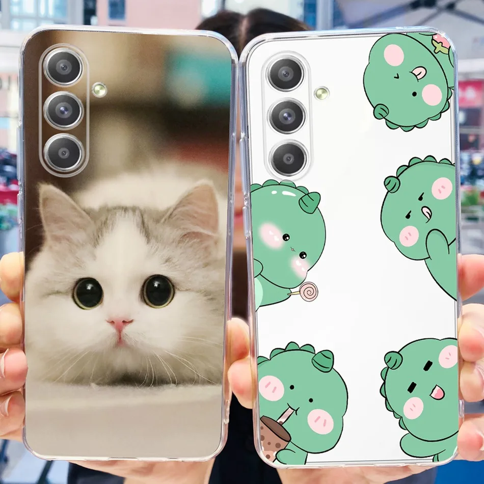For Samsung Galaxy A55 Case Samsung A55 5G SM-A556B Elegant Printing Soft Silicone TPU Slim Phone Back Cover