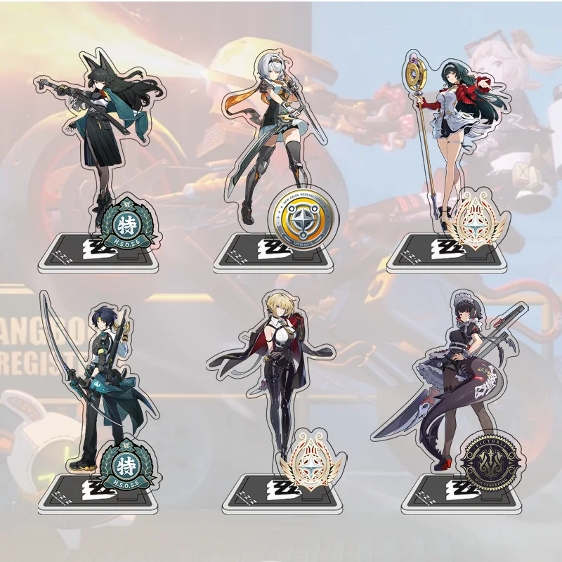 Zenless Zone Zero Game Acrylic Stand Nicole Demara Billy Kid Von Lycaon Keychain Desk Decor Model Plate Collection Gift