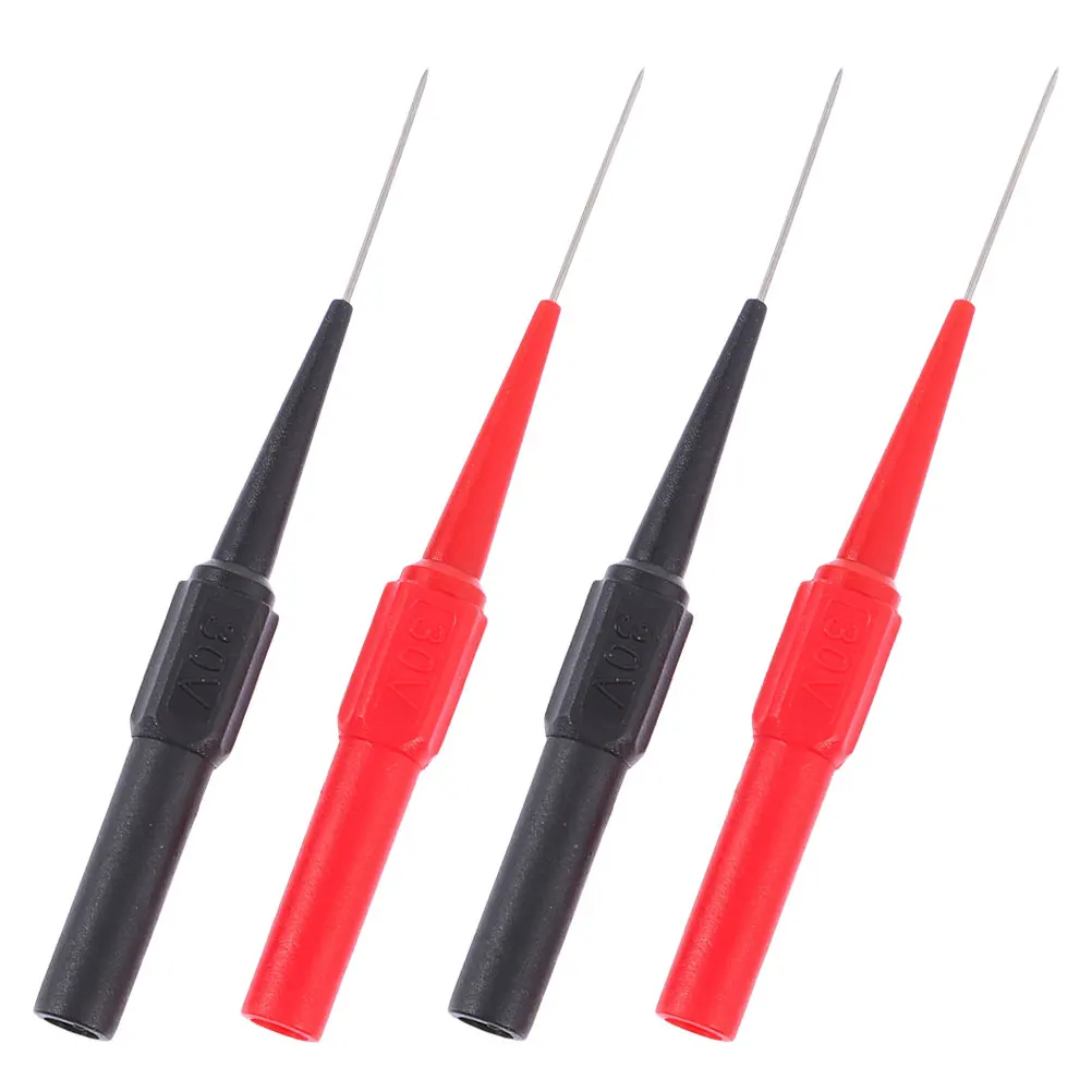 

4pcs Test Probe Multimeter Cable Needle 0.7MM Piercing Probes Automotive Repair Kit Tester Insulated Ergonomic Electronics