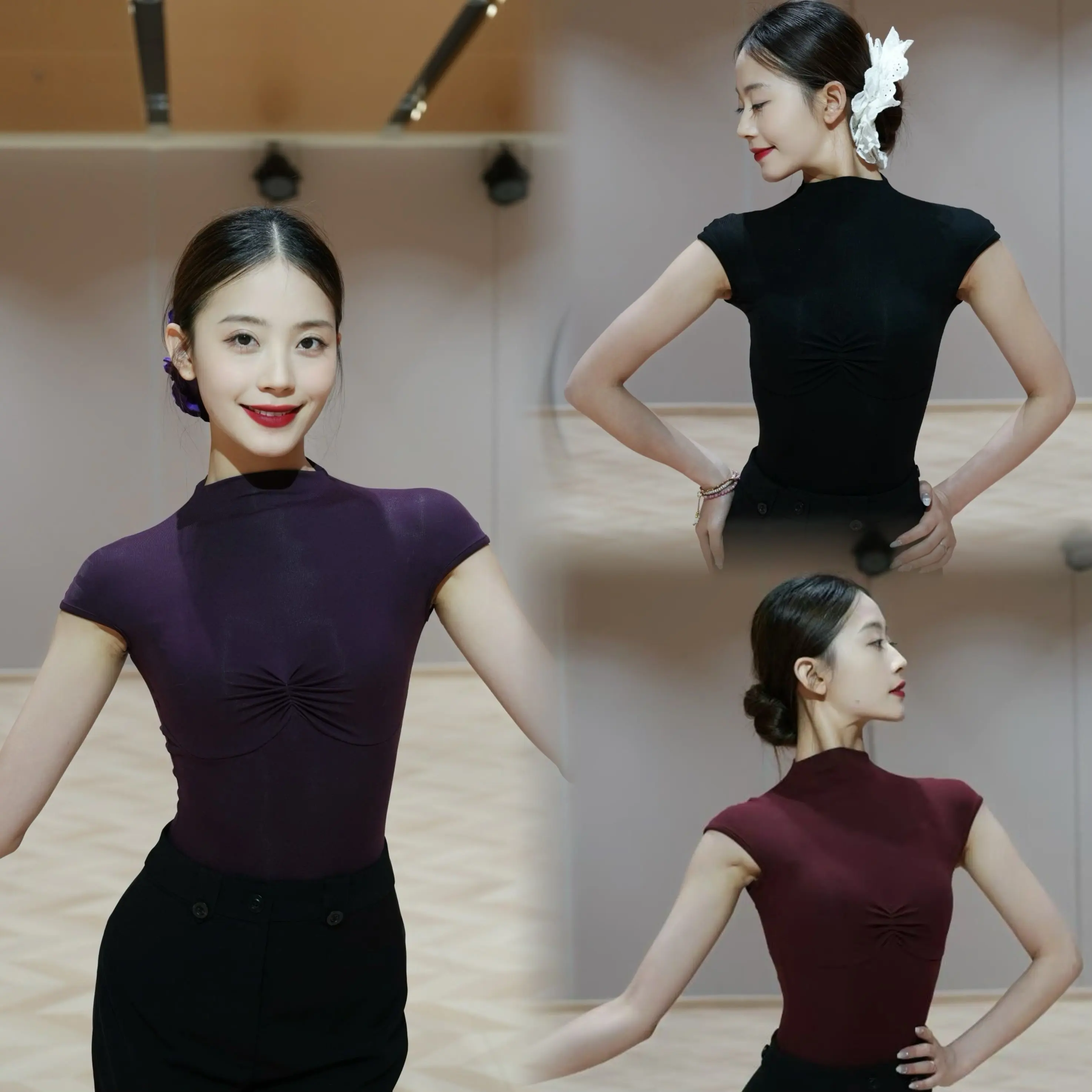 

Summer Latin Dance Bodysuit Women Rumba Ballroom Dance Practice Tops Adult Salsa Dance Clothing Dancing Training Tops DNV23654