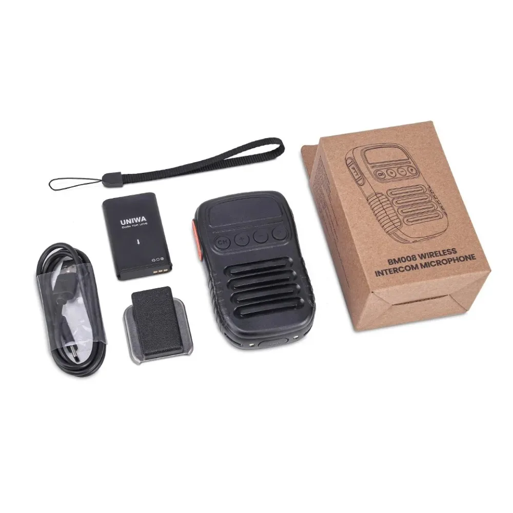 NEW UNIWA BM008 Zello SOS PTT Button Microphone 1800mAh BT Professional Handheld Universal for Mobile Phones and Walkie Talkie view 6