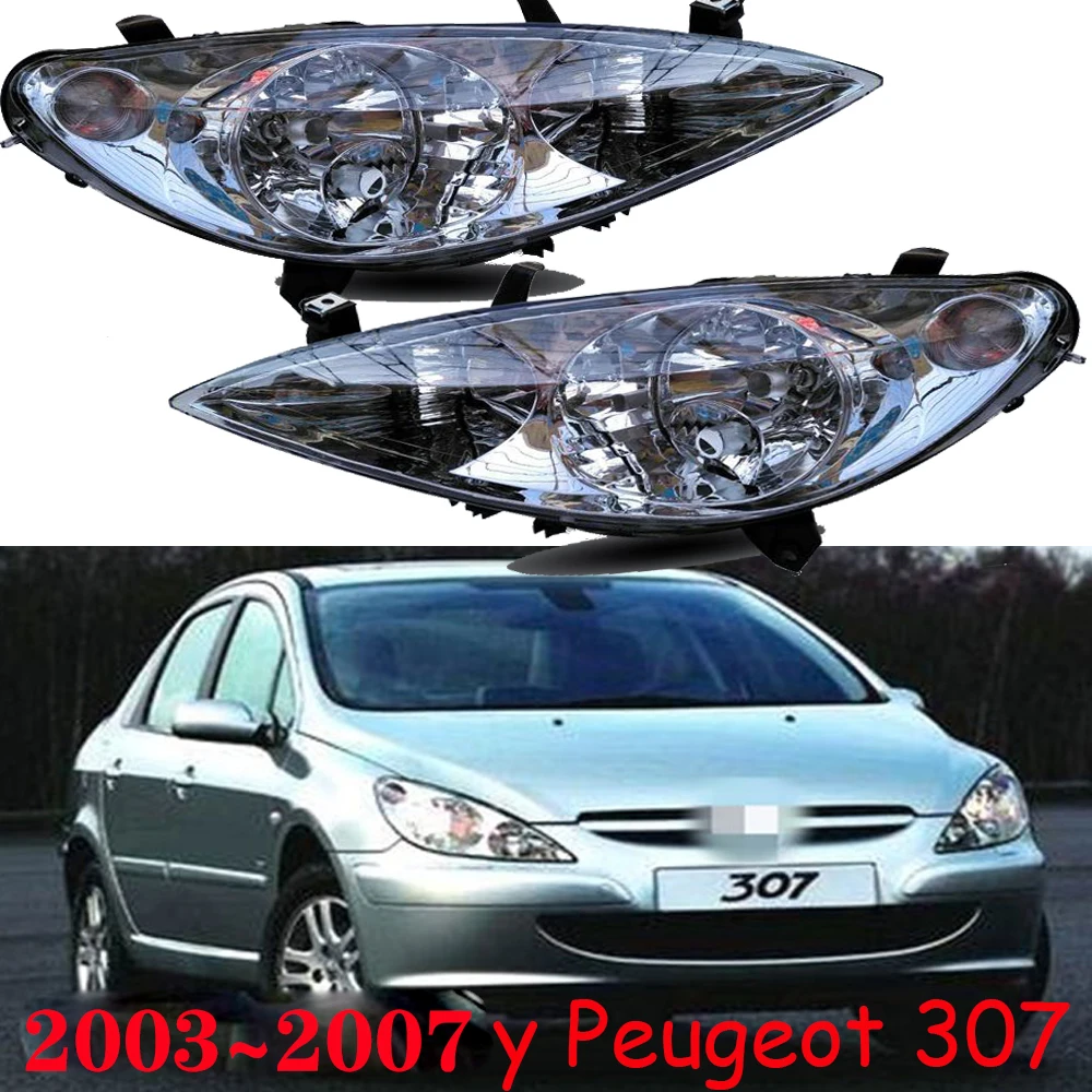 1pcs car bumper headlamp for Peugeot 307 headlight Peugeot307 2003~2007y car accessories head lamp for Peugeot 307 fog light