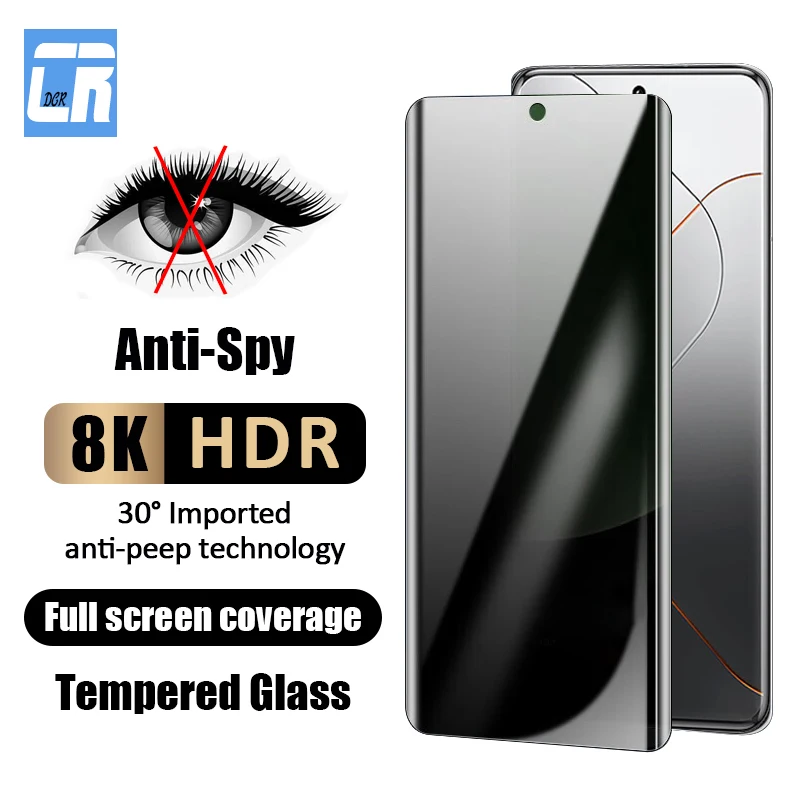 Privacy Anti Spy Tempered Glass  For Xiaomi 14 Pro 13 Ultra 12s 11 12x CIVI 3 2 Screen Protector for Redmi Note 13 Pro Plus