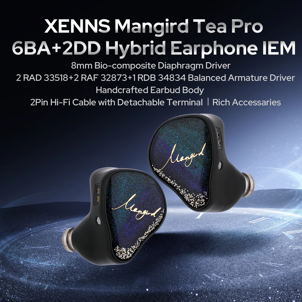 【期間限定値下げ】XENNS Mangird Tea pro Xenns Mangird Tea Pro 2024 アップデート版 6BA + 2DD ハイブリッド高