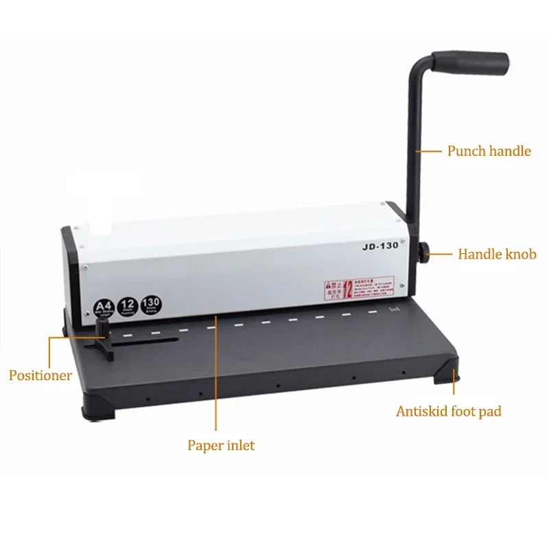New Upgrade Office Binding Machine Punching Machine A4 Document Hole Clip Binding Machine JD-130/JD-130T/JD-1300/JD-2000