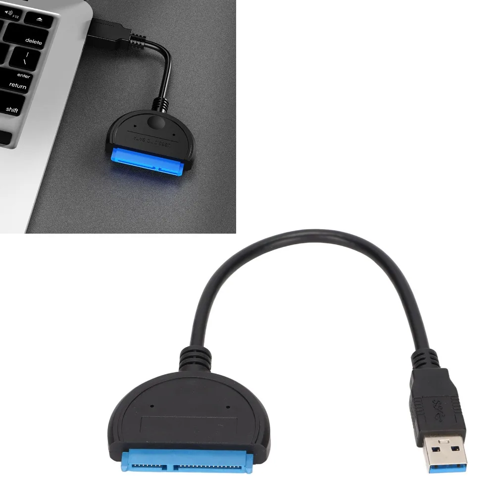 High Speed Transmission SATAs To USB Adapter Plug and Play Easy Installation Hard Drive Reader 25cm Length SATAs To USB Cable
