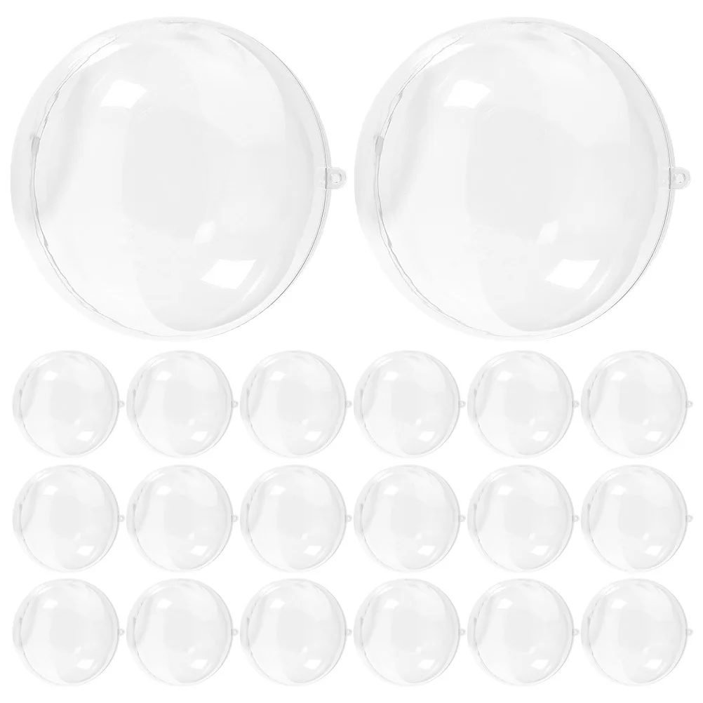 

24Pcs Xmas Fillable Hanging Ball Ornaments Clear Plastic Christmas Tree Pendant Holiday Decoration Christmas Fillball Ornament