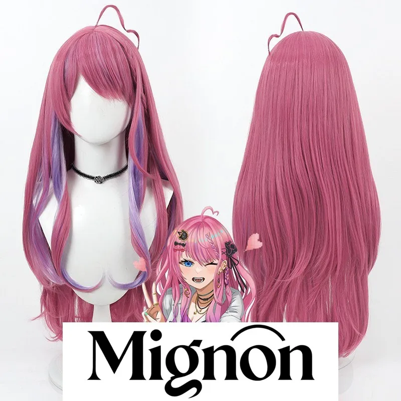 Mignon Virtual VTuber NIJISANJI Kuramochi Melo Cosplay Wig Long Loose Hair Simulated Scalp