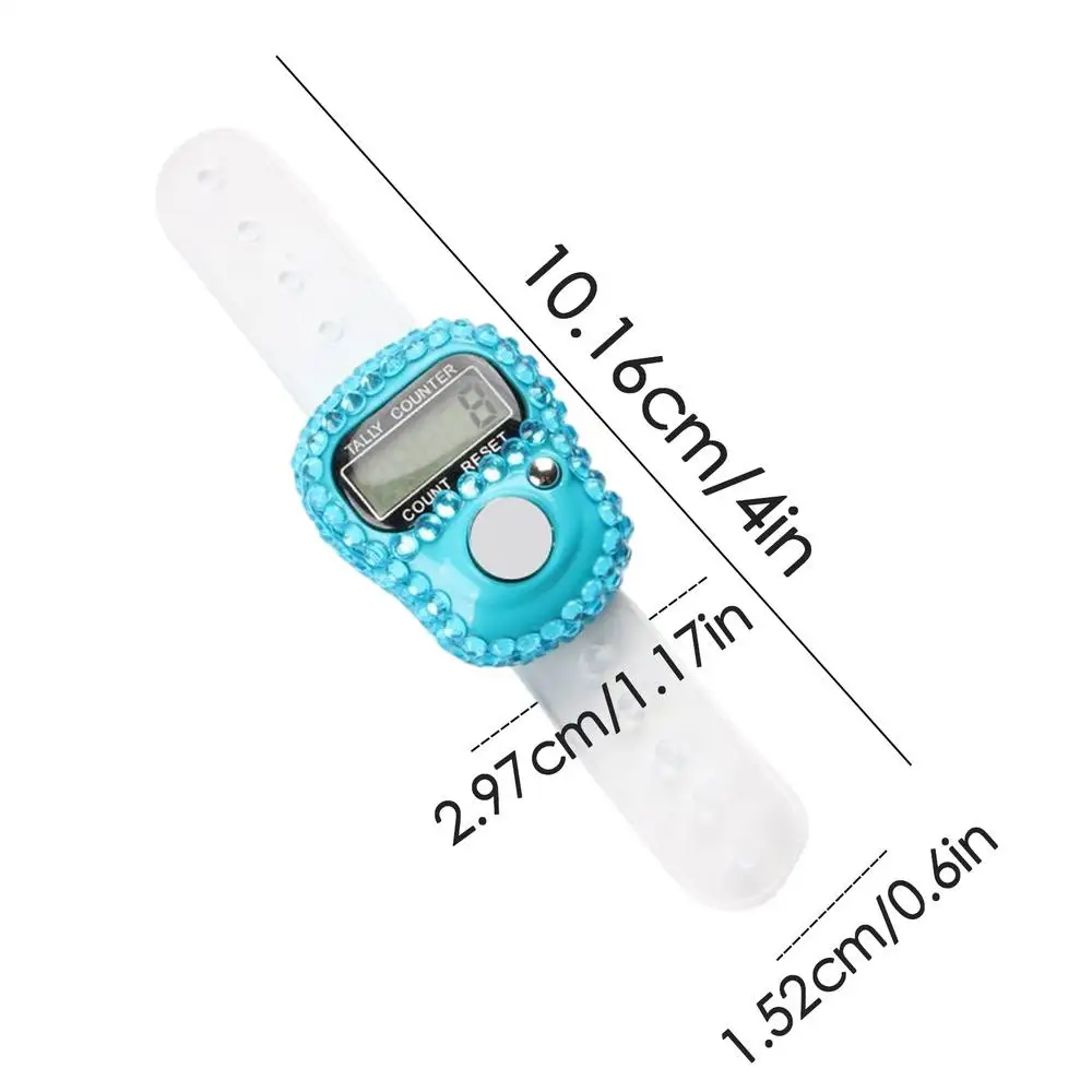 1 st Digitale Vinger Ring Teller met LCD Resetbare Elektronische Islamitische Tasbih Gebed Teller Verstelbare Tally Clicker voor Sport