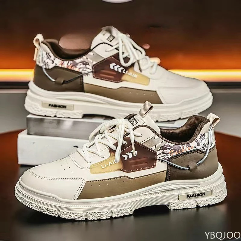 Printemps automne nouveau coupe basse décontracté confortable chaussures pour hommes à la mode polyvalent baskets Simple hauteur augmentant conseil chaussures