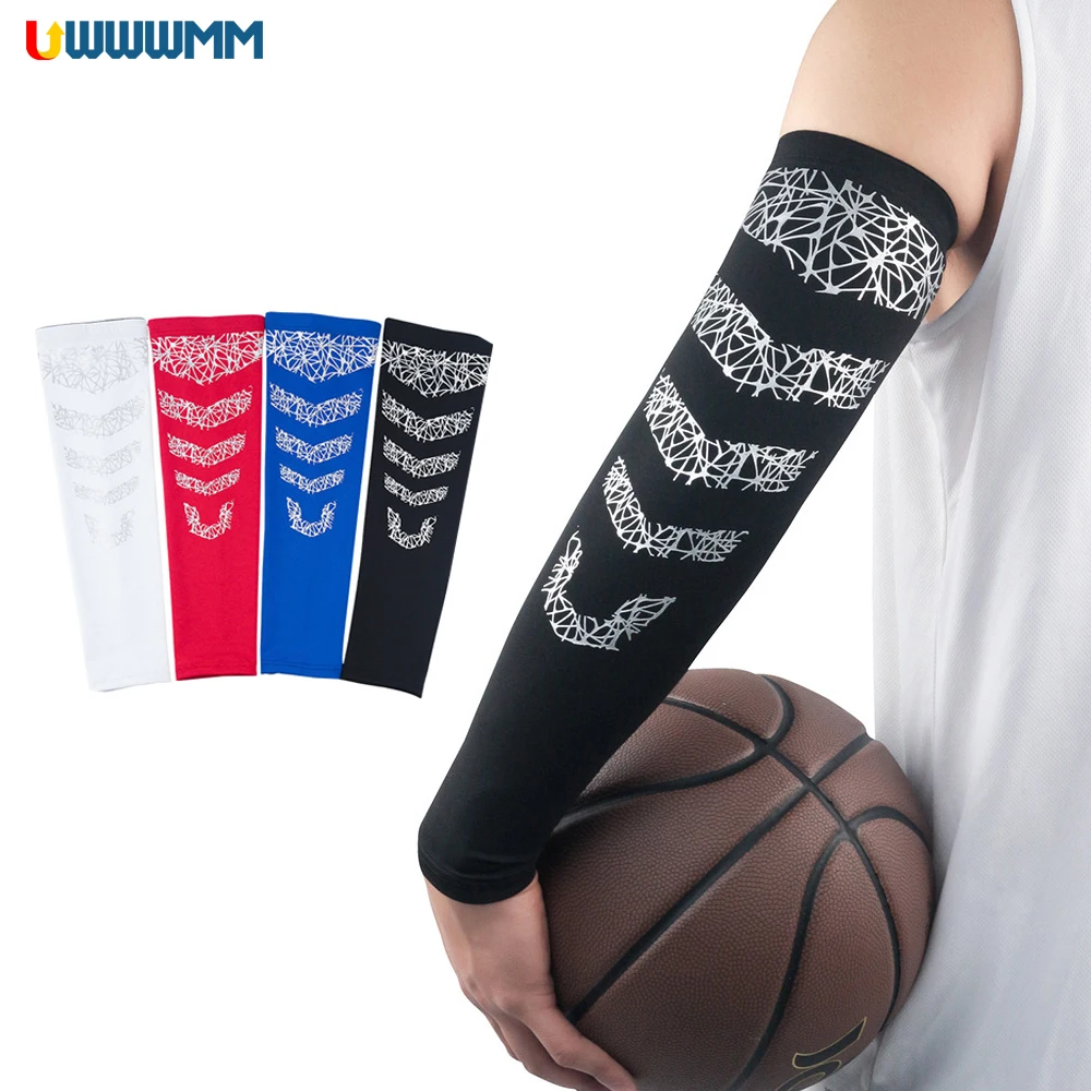 1Pcs UV Sun Protection Arm Sleeves Compression Arm Shields Basketball Breathable Tattoo Cover Up Sleeves Cooling Sports Sleeve