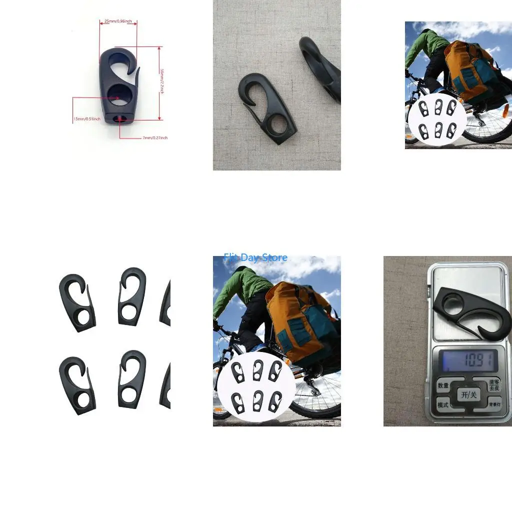 F92C 6 Pieces Flexible Cord Fasteners from Sturdy Plastic For Various Applications