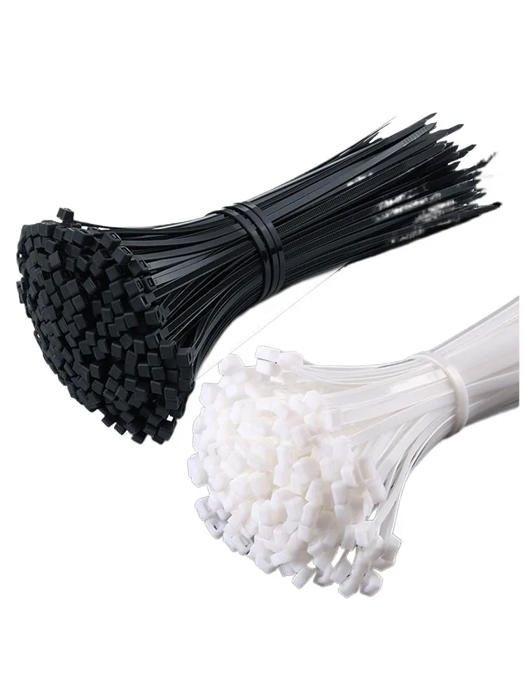 1000Pcs Self - locking Nylon Cable Ties with Adjustable Loops Ideal for Home and Office Use Multiple Sizes Available Wholesale