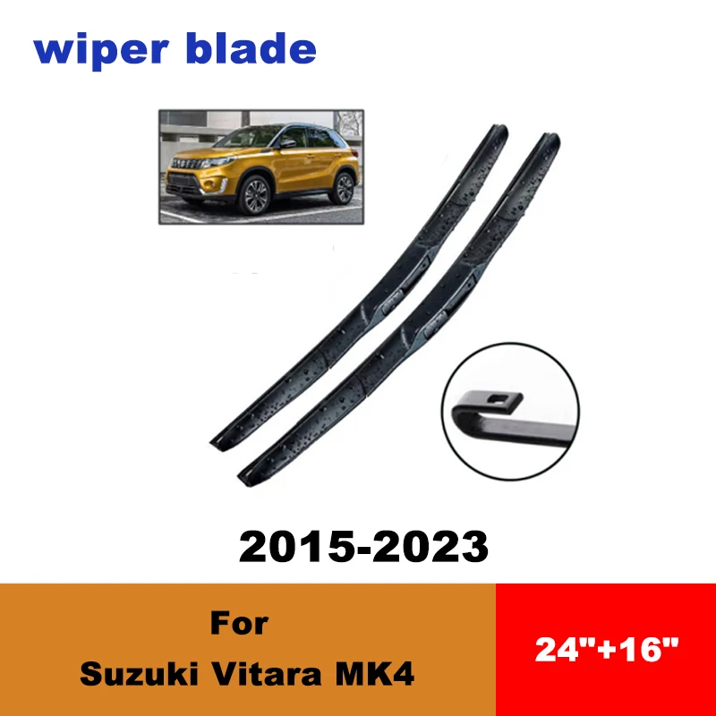 

For Suzuki Vitara MK4 2015-2023 car front wiper blades silent wiper blades soft rubber windshield wipers accessories