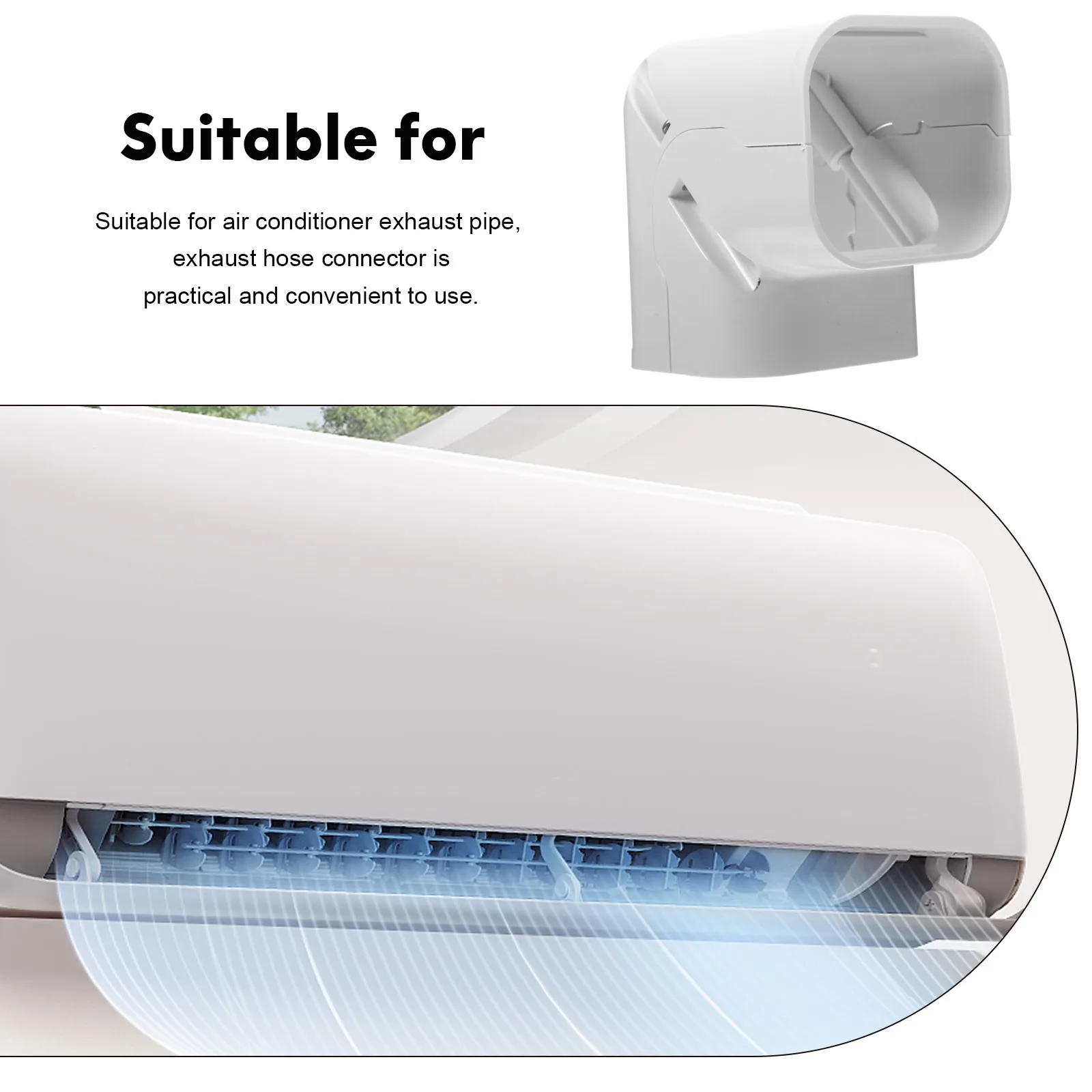 

Air Conditioner Line Cover 90 Degree Vertical Bend PVC Wall Duct Cover Easy Install Duct Protection Tubing Accessories