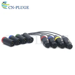XLR 3 Pin Female to Flat Cap Short Right Angle XLR 3 Pin Male for Cyclone Audio Cable
