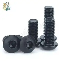 10.9 등급 합금강 나사, 육각 소켓, 라운드 헤드 캡, 블랙 나사, 가구 패스너 볼트, M2 M2.5 M3 M4 M5 M6 M8 M10