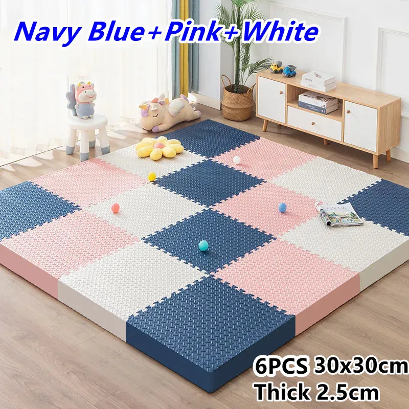 Tatame Puzzle Mat 12PCS 30x30cm Play Mats Baby Game Mat Thick 1.2cm Tatames for Gym Puzzle Mat Baby Mats Floor Mat Gym Foot Mats