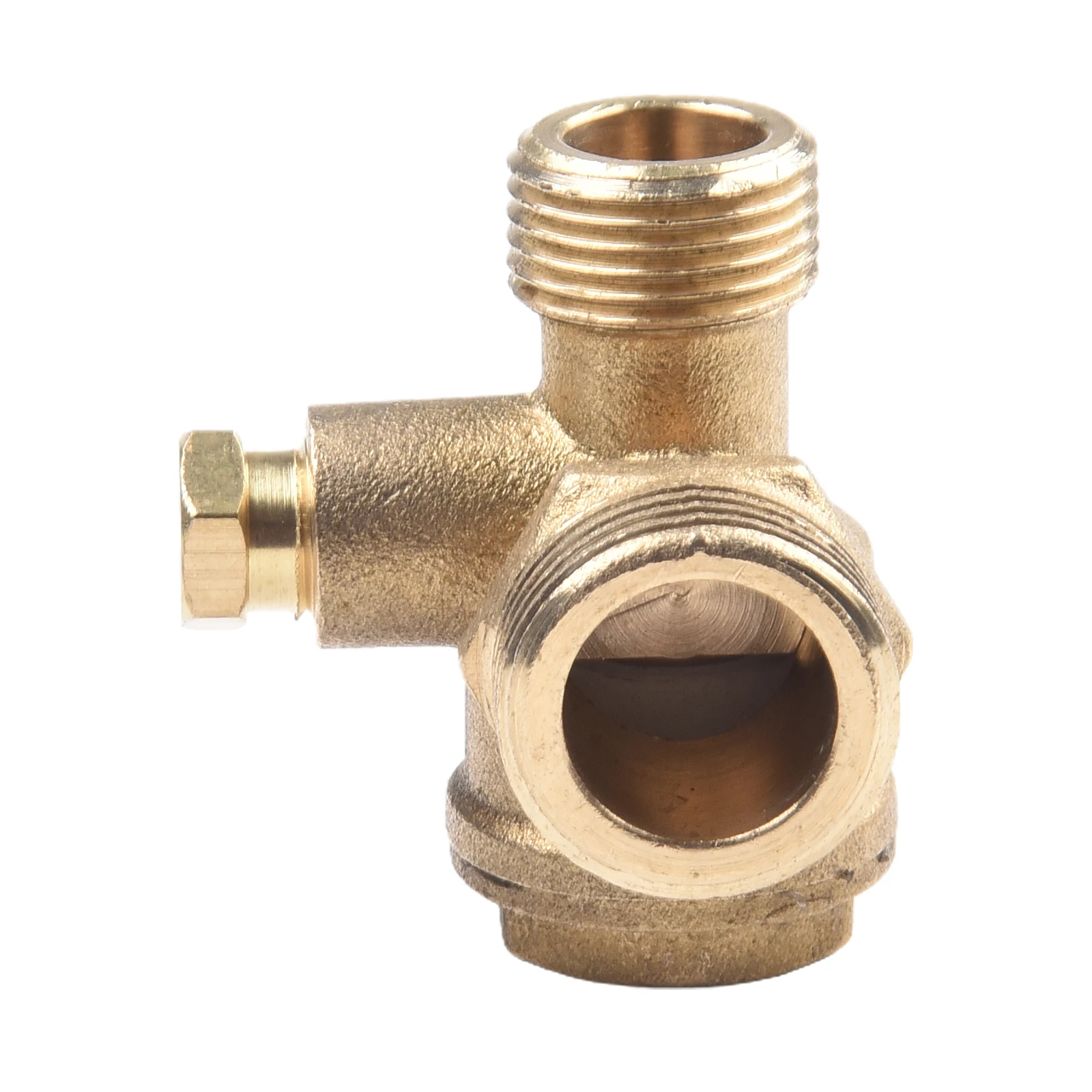Brass Check Valve with G1/2 Male Thread and Three Separate Male Ports for Air Compressor Tank Pump and Air Hose Link