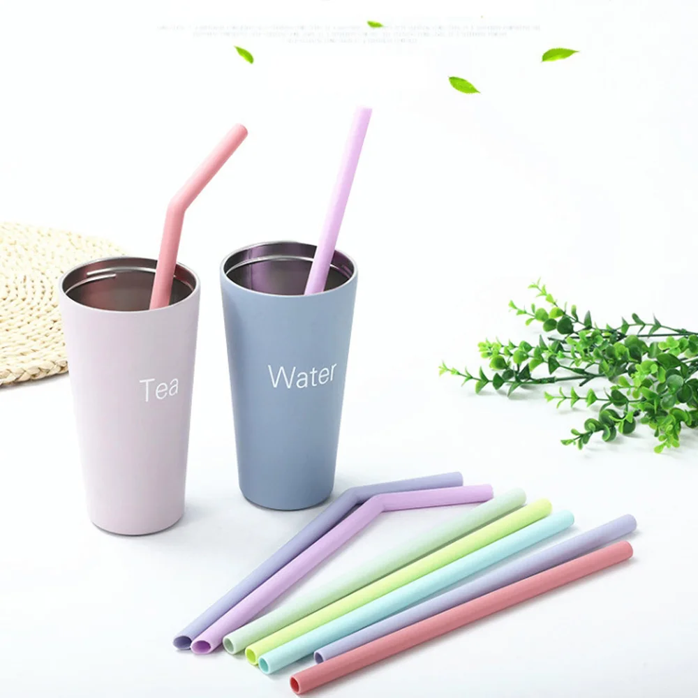 

Flexible Multicolor Tea With Cleaning Brush For Birthday Wedding Bar Tool Party Supplies Tableware Drinking Straws