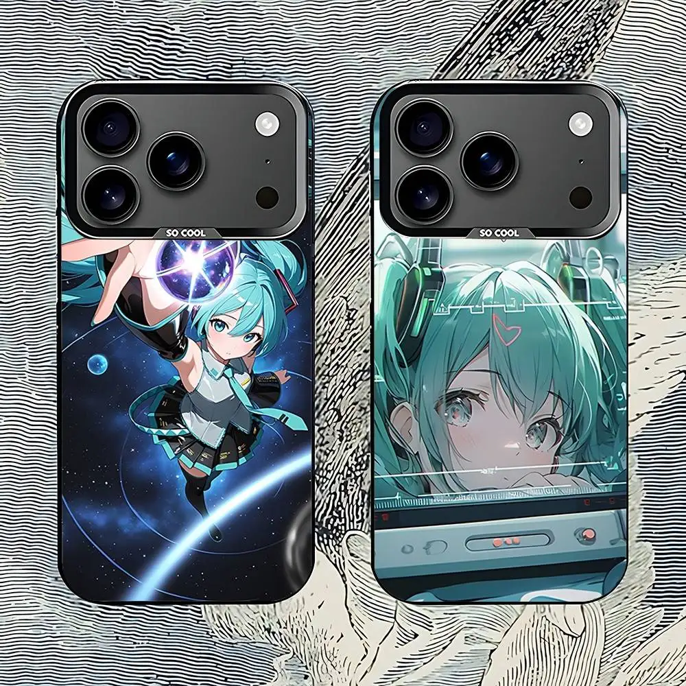 

Anime M-MIKU Phone Case For iPhone 17,16,15,14,13,12,11,Pro,Max,Plus,E,Air,Mini Anti Fall Black Bumper