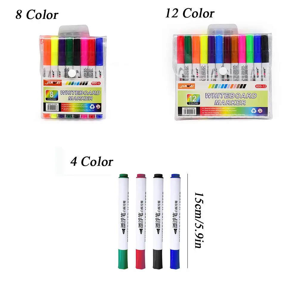 4/8/12 farben Magische Keramik Löffel Wasser Zeichnung Magische Wasser Malerei Stift Doodle Stift Bunte Mark Stift Whiteboard Marker